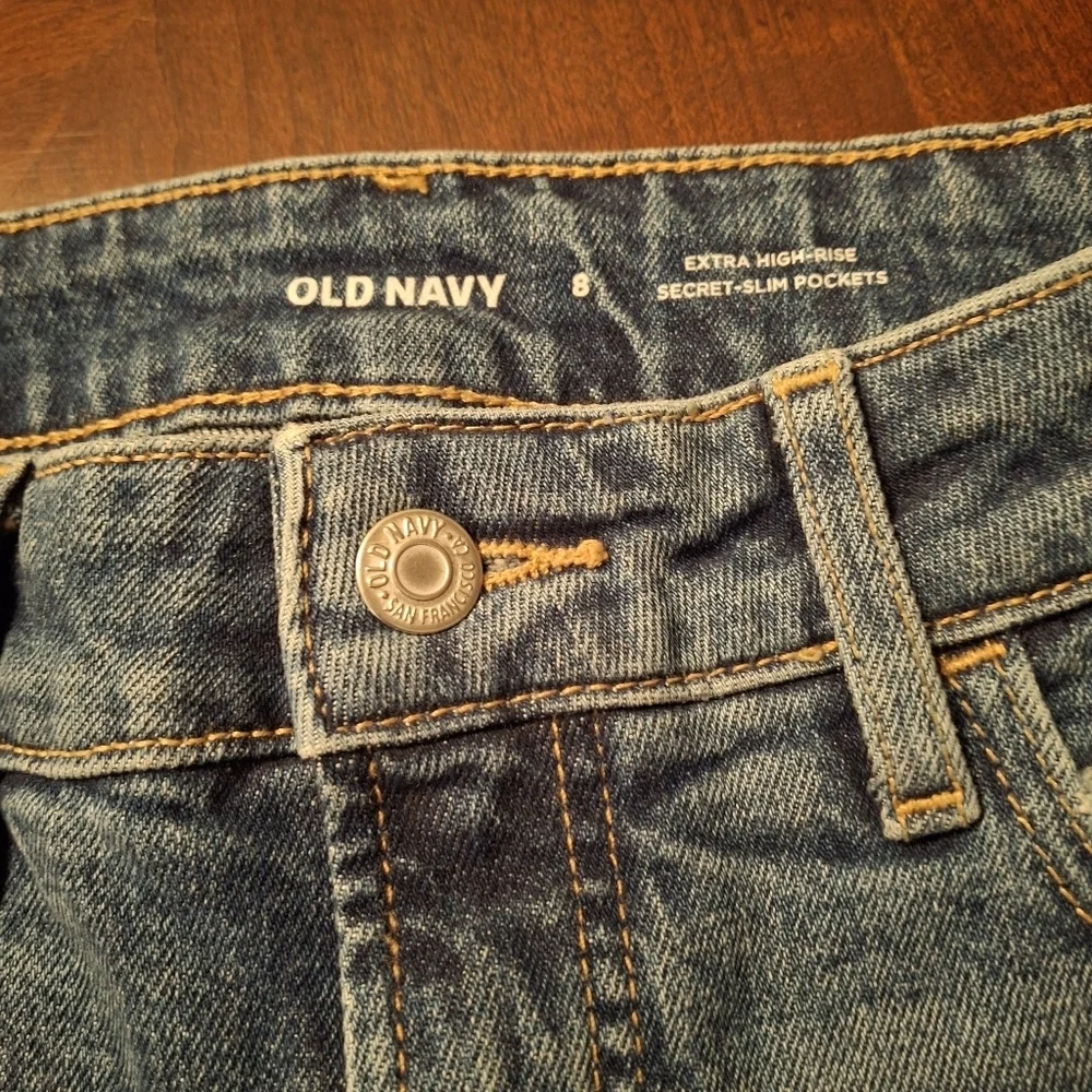 Old Navy Flare Blue Denim Jeans Women Size 8